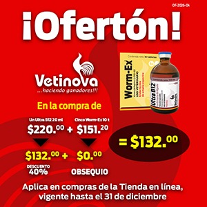 Un Ultra B12 20 ml + Cinco Worm-Ex 10 t